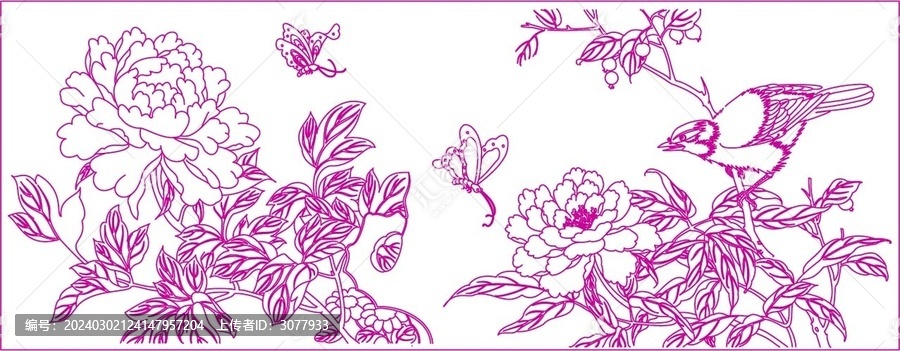 翠鳥(niǎo)牡丹圖