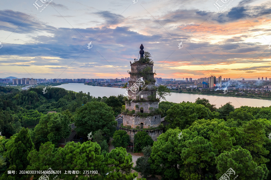 衡阳珠晖塔夕照