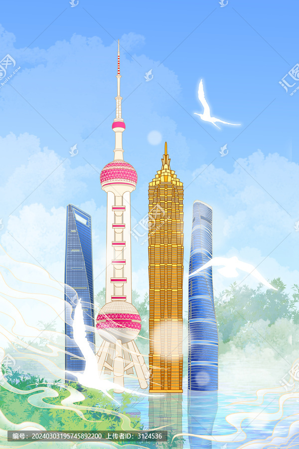 上海地标建筑东方明珠