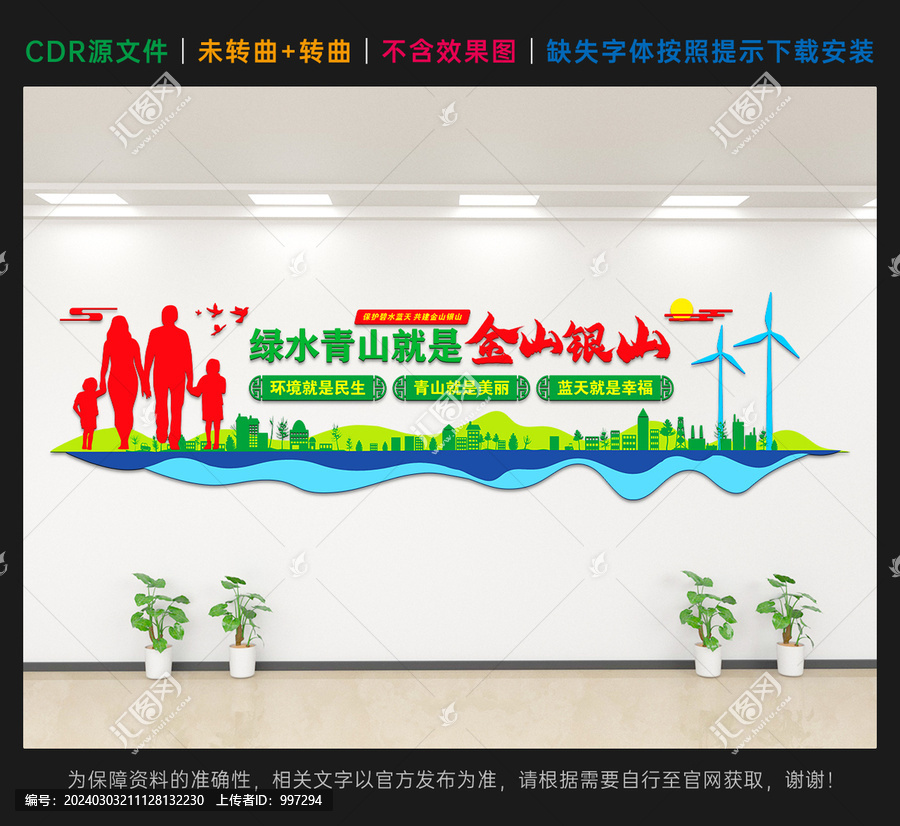 綠水青山就是金山銀山文化墻