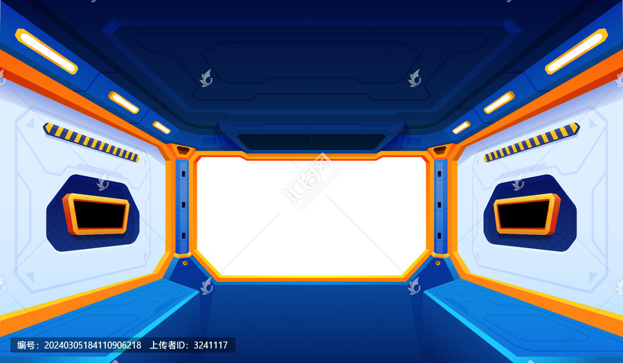 未來科技電商科幻游戲場景場館