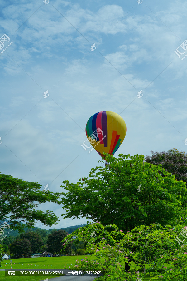天空中的热气球
