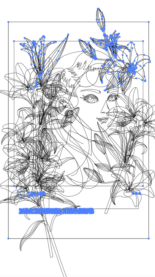 女神與百合女神節(jié)矢量插畫海報(bào)