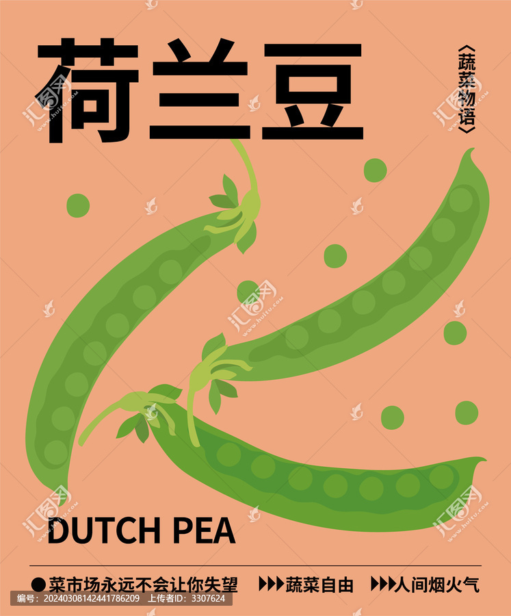 荷蘭豆麥豌豆莢豌豆插畫(huà)包裝