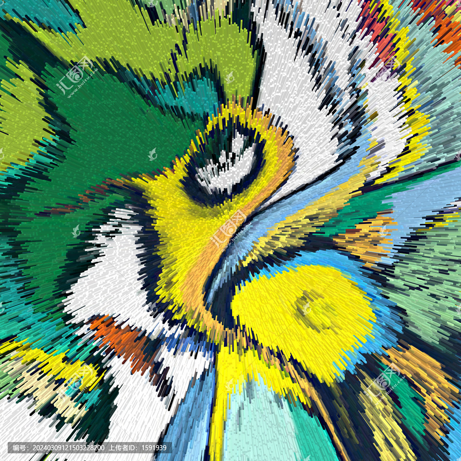 热带小鸟抽象装饰画