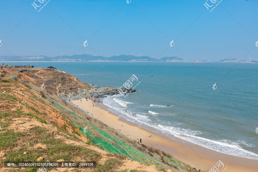 平潭蓝天海洋岩石自然风景