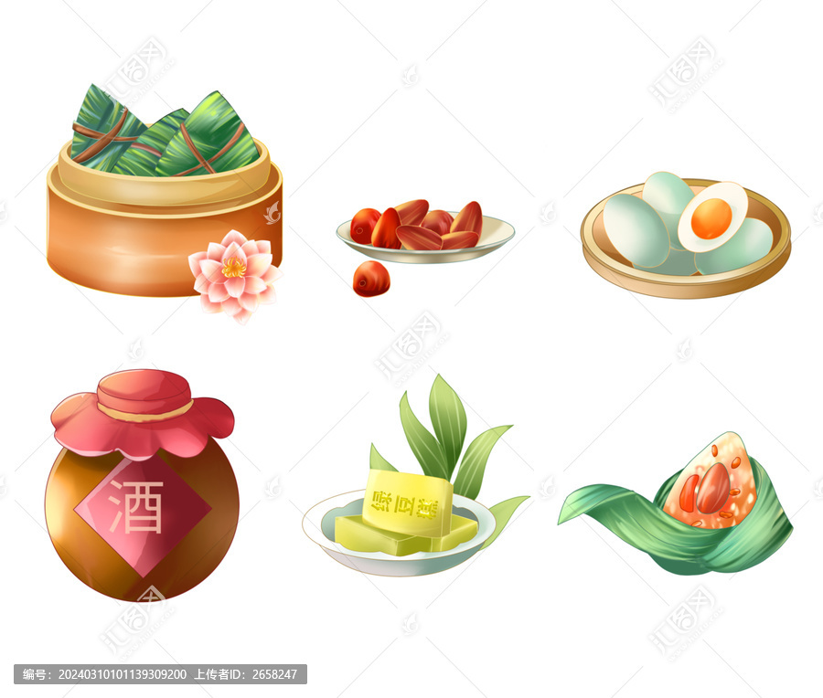 端午節(jié)精致美食粽子鴨蛋