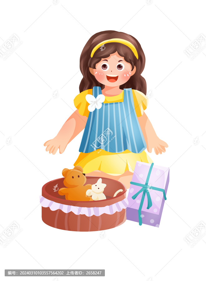 兒童節(jié)扁平風(fēng)女孩