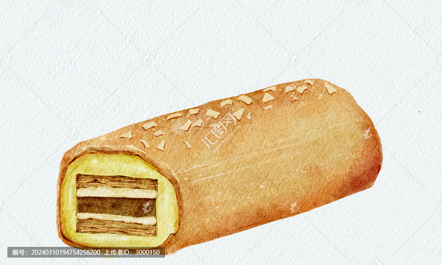 拿破侖蛋糕插畫