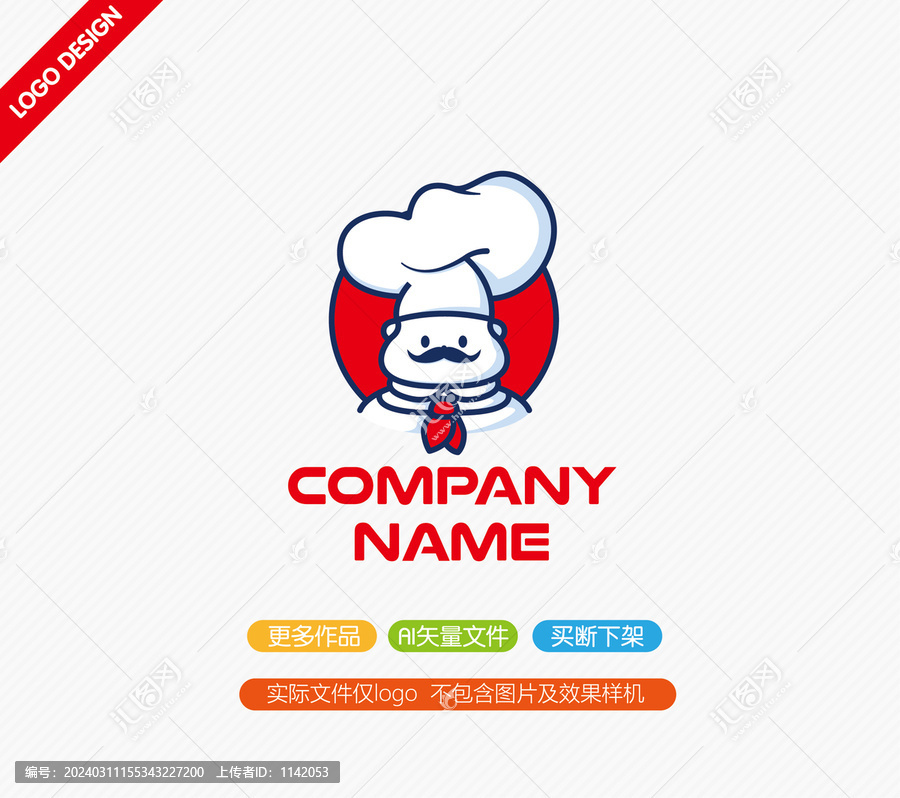 卡通廚師標志