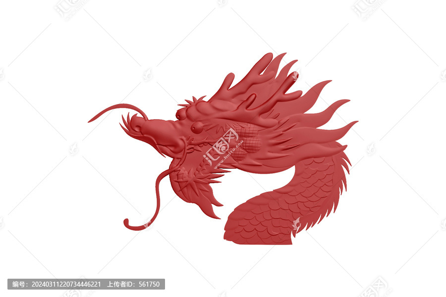 龍花紋圖案雕刻