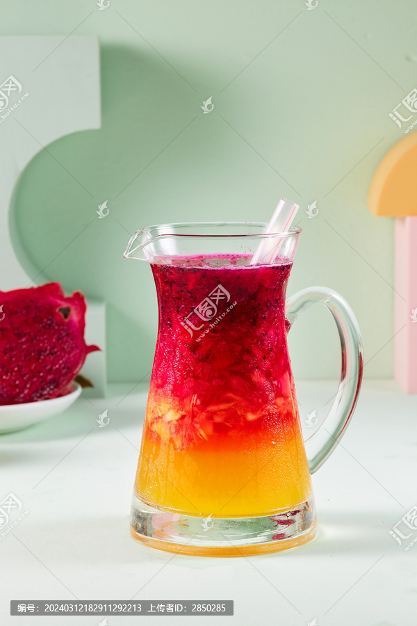 橙子火龙果汁