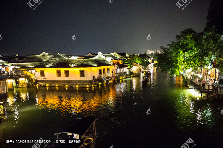 乌镇水乡夜景