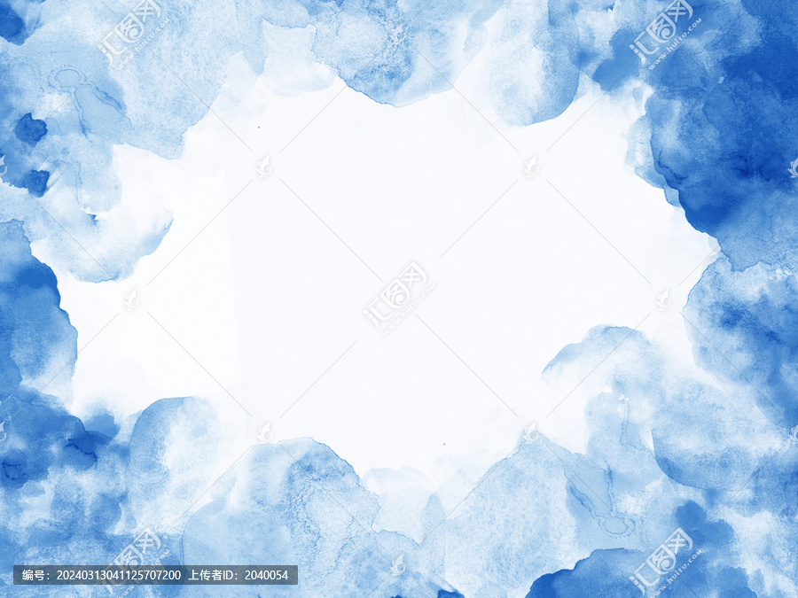 水彩云霧效果水彩背景