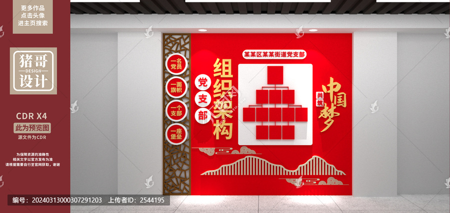 黨支部組織架構(gòu)文化墻