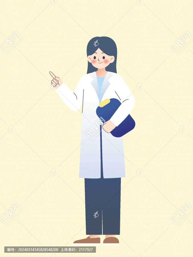 矢量插畫人物女醫(yī)生