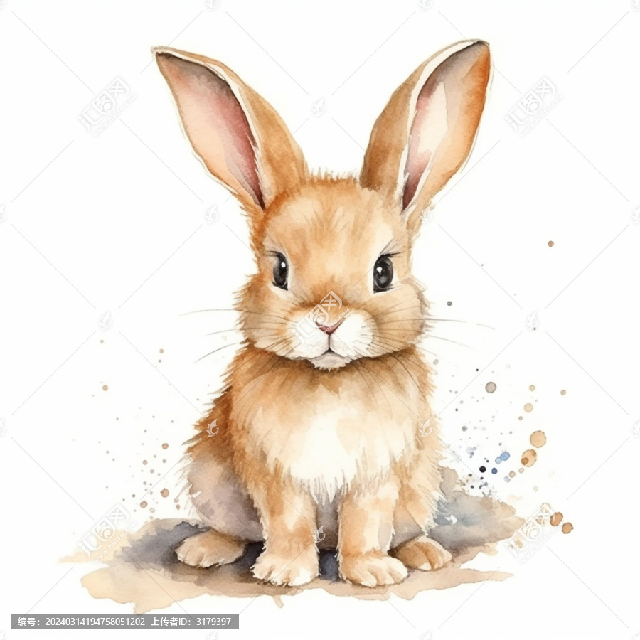 卡通兔子插畫