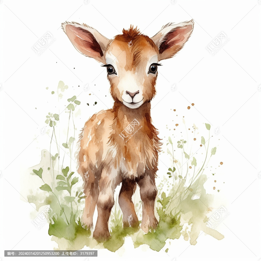 卡通羊插畫