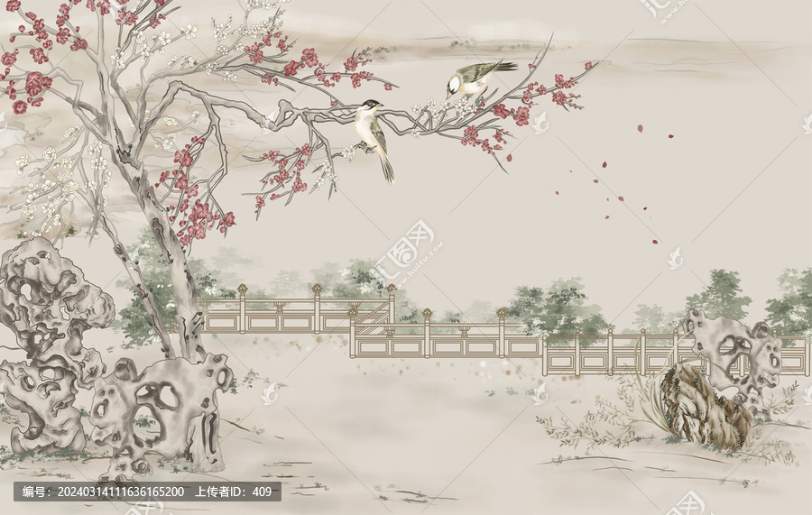 國(guó)畫花鳥喜上眉梢