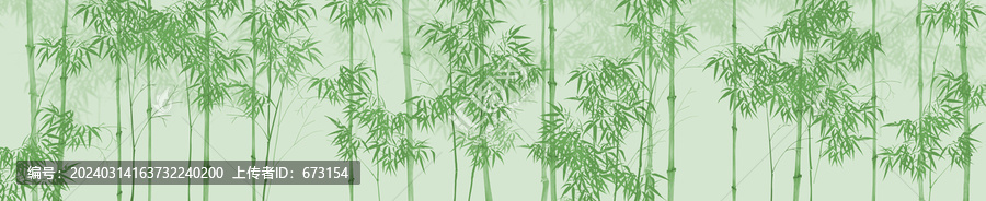 巨幅水墨竹子背景墻