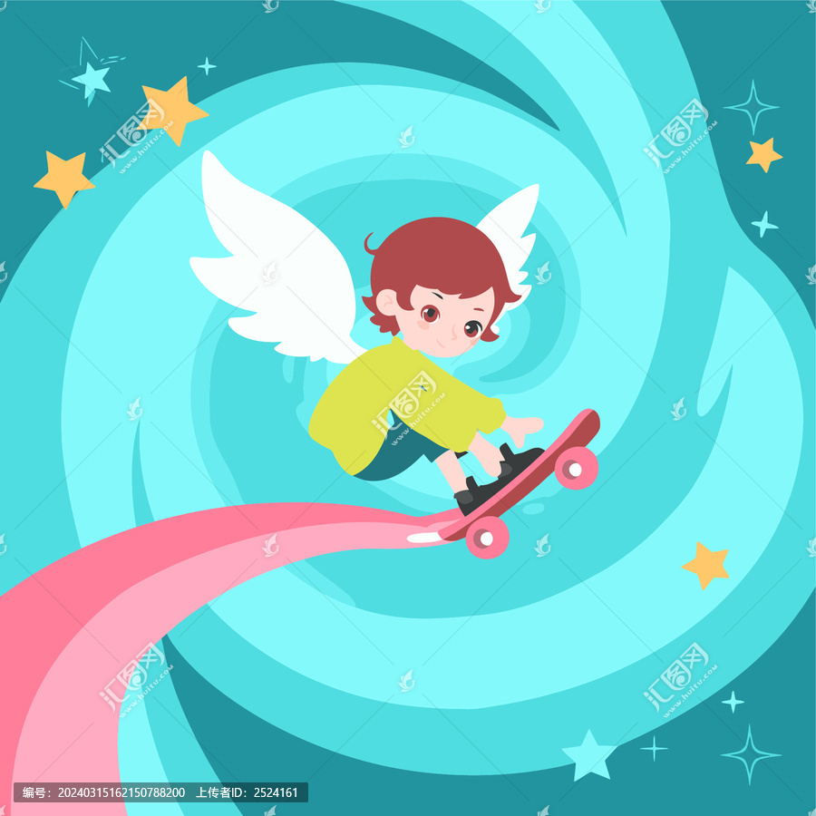 夢(mèng)想男孩滑板飛行治愈天空