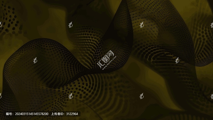 抽象綠色皺褶空間立體紋理背景