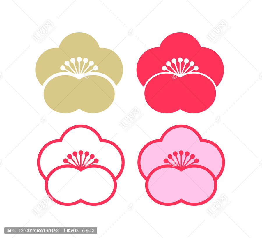 梅花桃花圖案