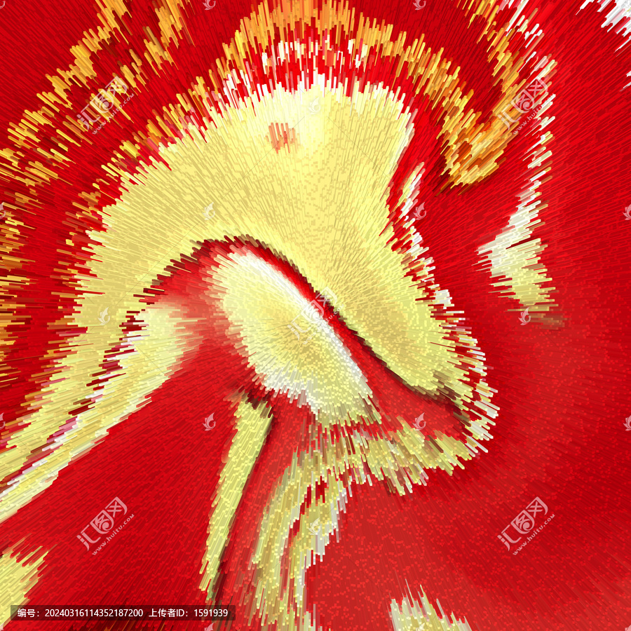 紅色喜慶抽象裝飾畫(huà)