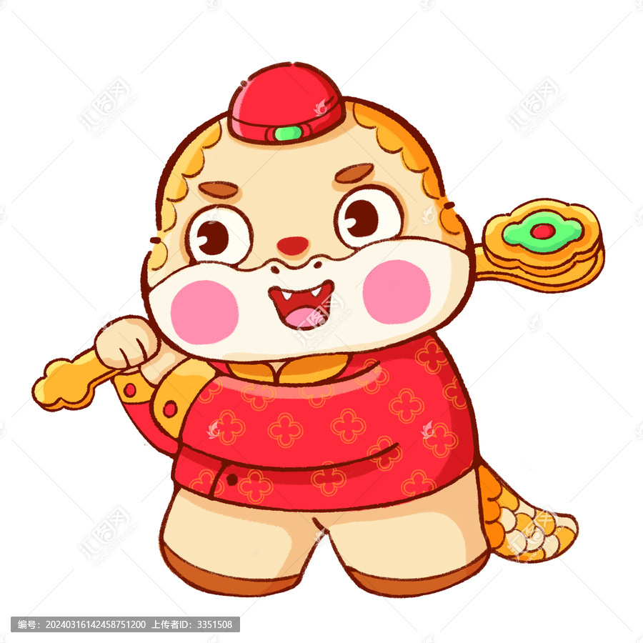 蛇年新年萬事如意貼畫