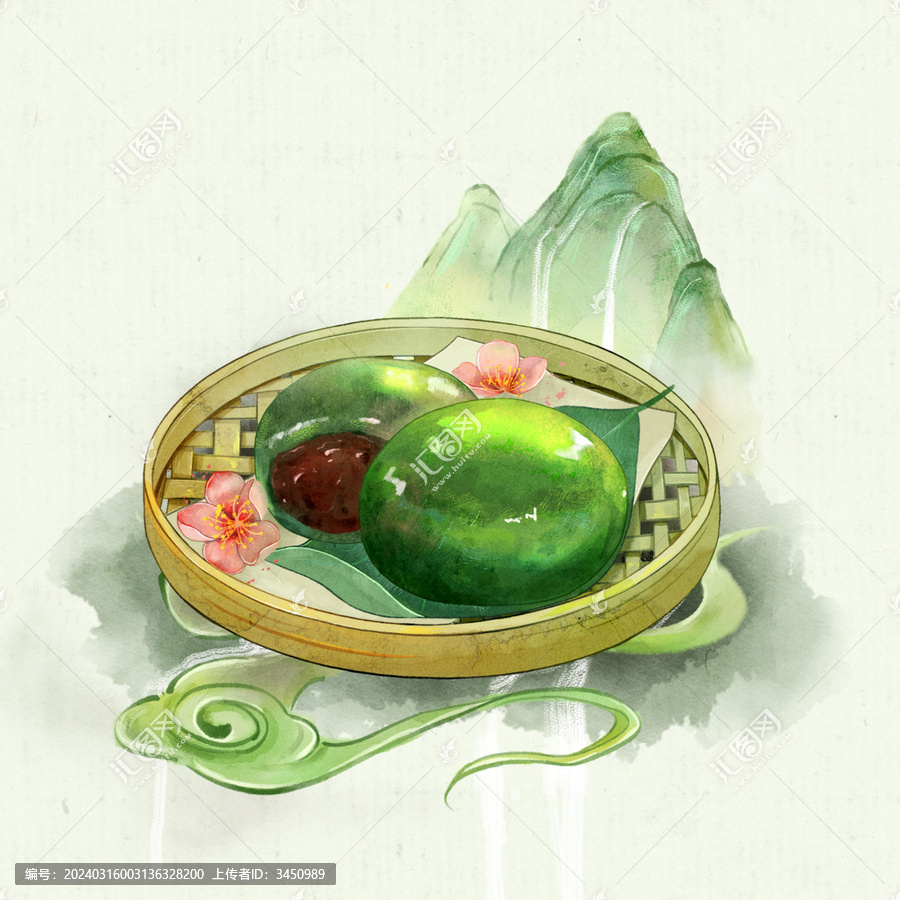 青團(tuán)國風(fēng)插畫
