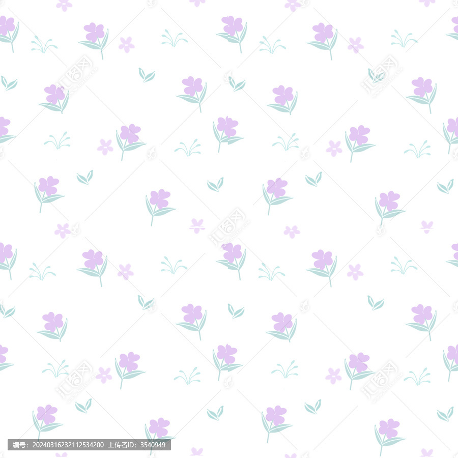 紫丁香花家紡圖