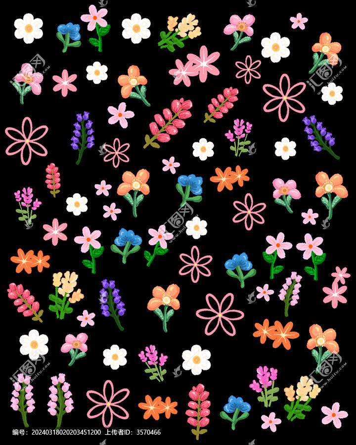 花朵插畫素材