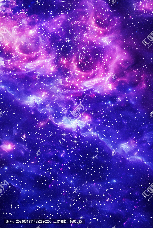 紫色浪漫星空裝飾畫