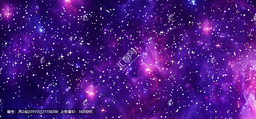 紫色唯美夢幻星空