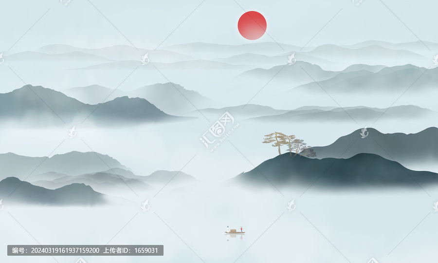 新中式山水畫(huà)