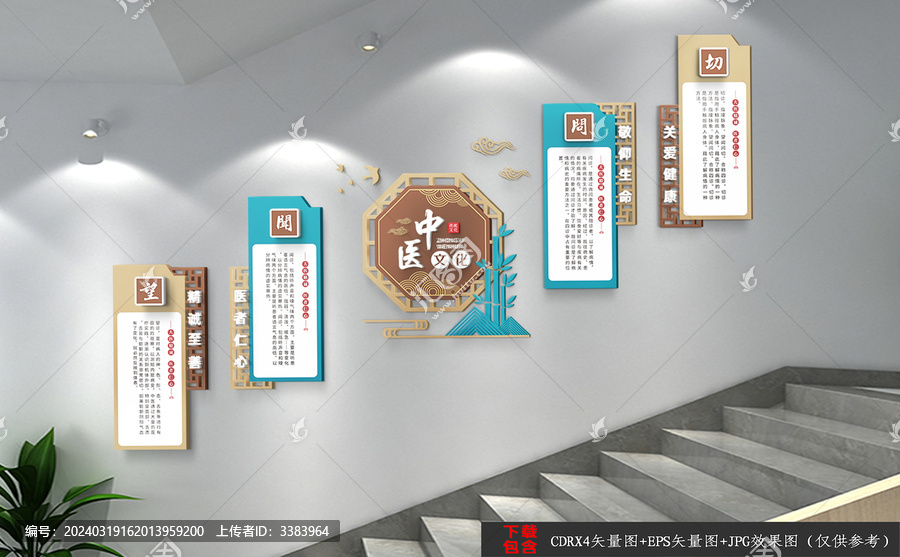 中醫(yī)院樓梯間文化墻