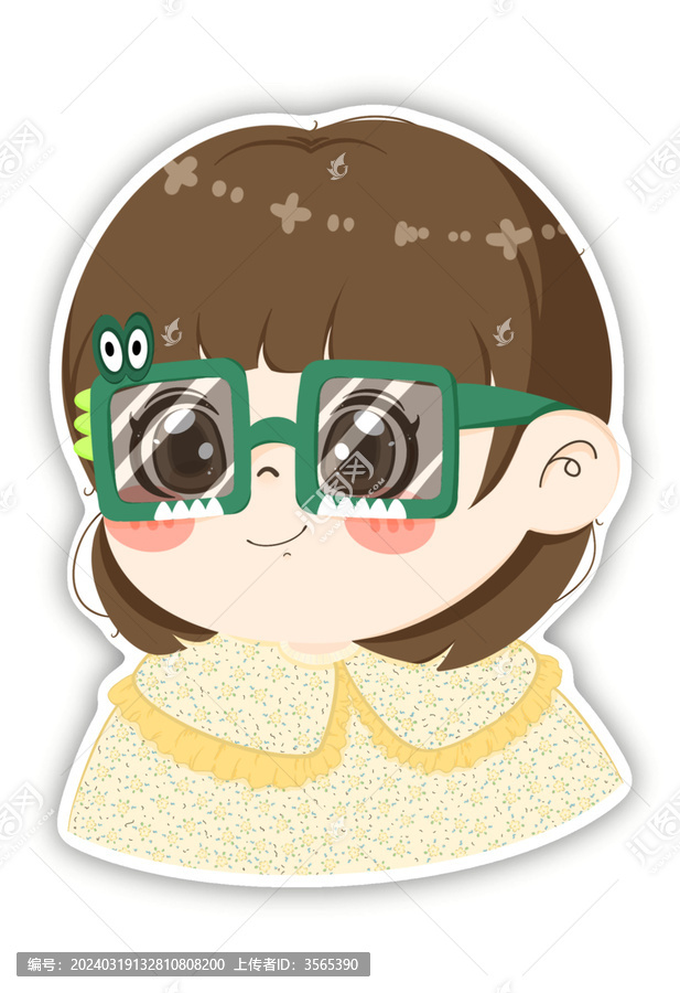 戴太陽眼鏡的小姑娘