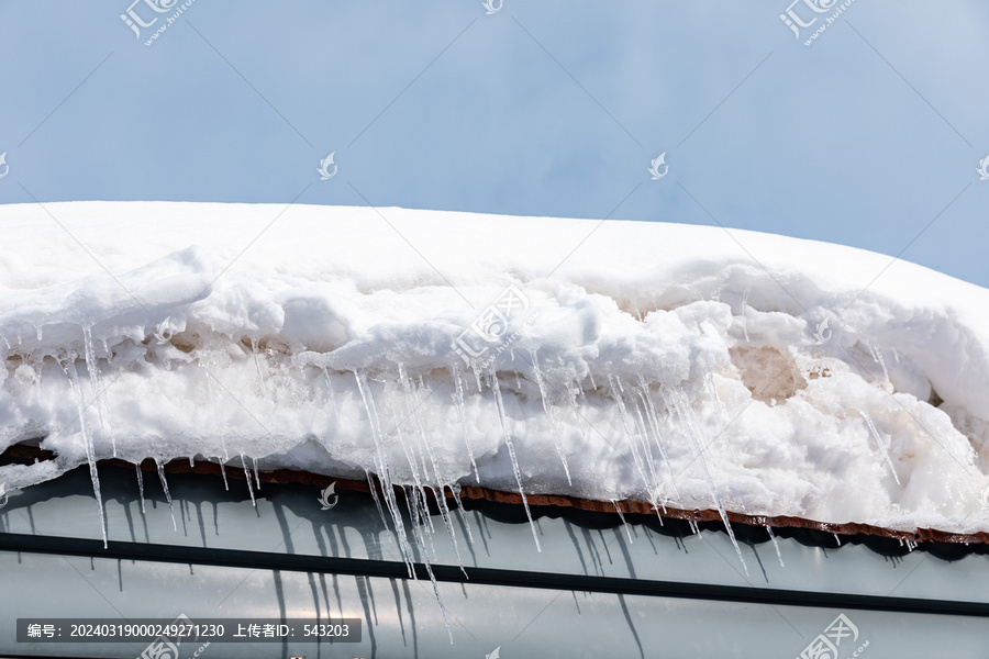 积雪冰晶冰凌冰挂结冰雾凇东北