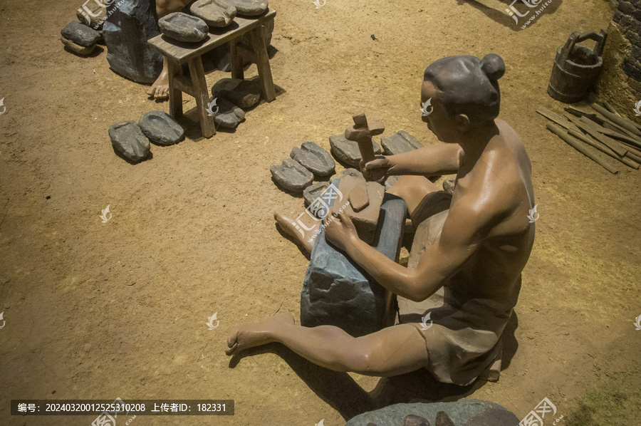 远古人类制作石器