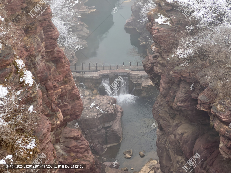 红石峡雪景