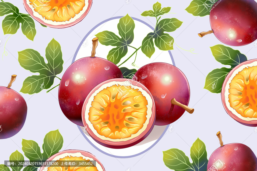 百香果包裝插畫