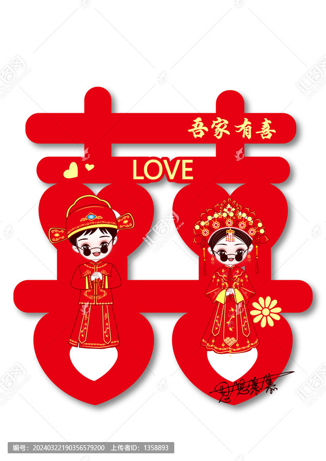 結婚喜字