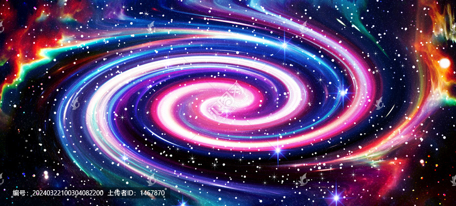 絢麗旋渦星空背景