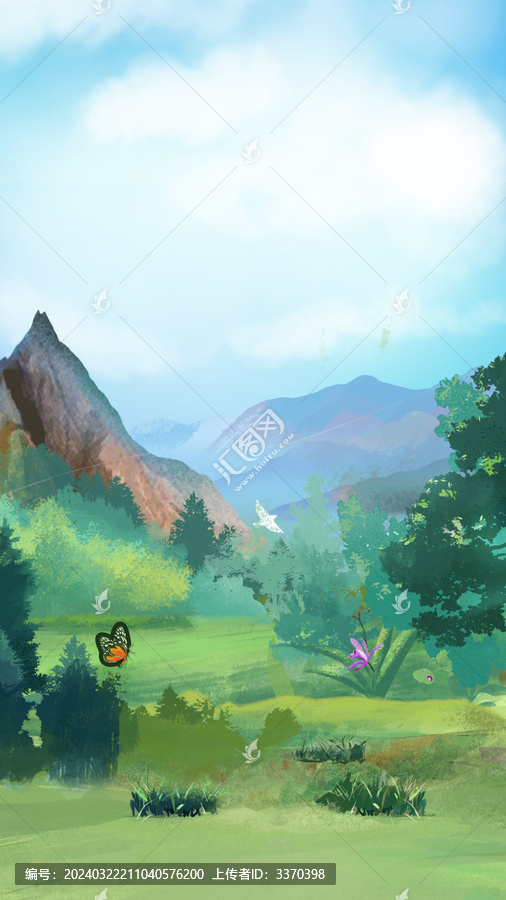 自然環(huán)境手繪插畫