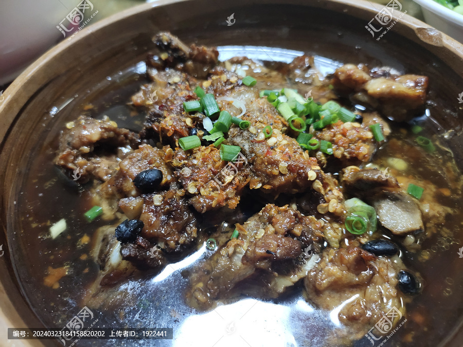 豆豉排骨特写