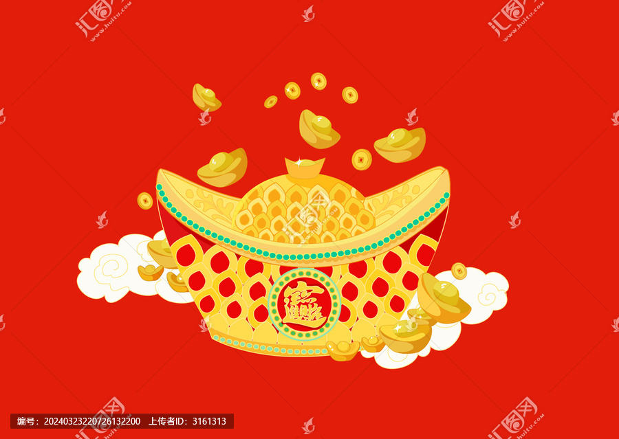金元寶春節(jié)新年素材