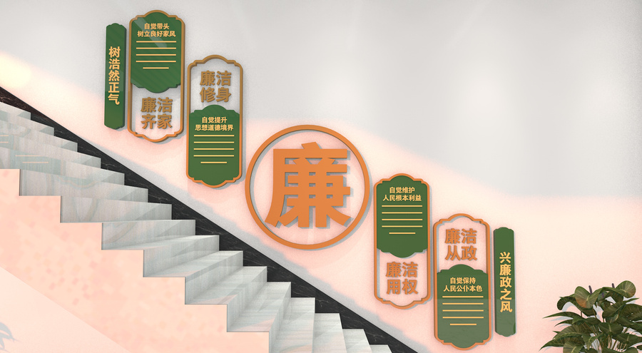 廉政樓梯文化墻