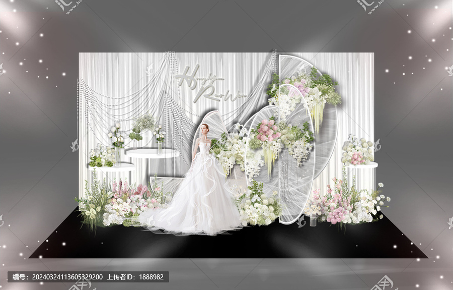 粉白色韓式婚禮