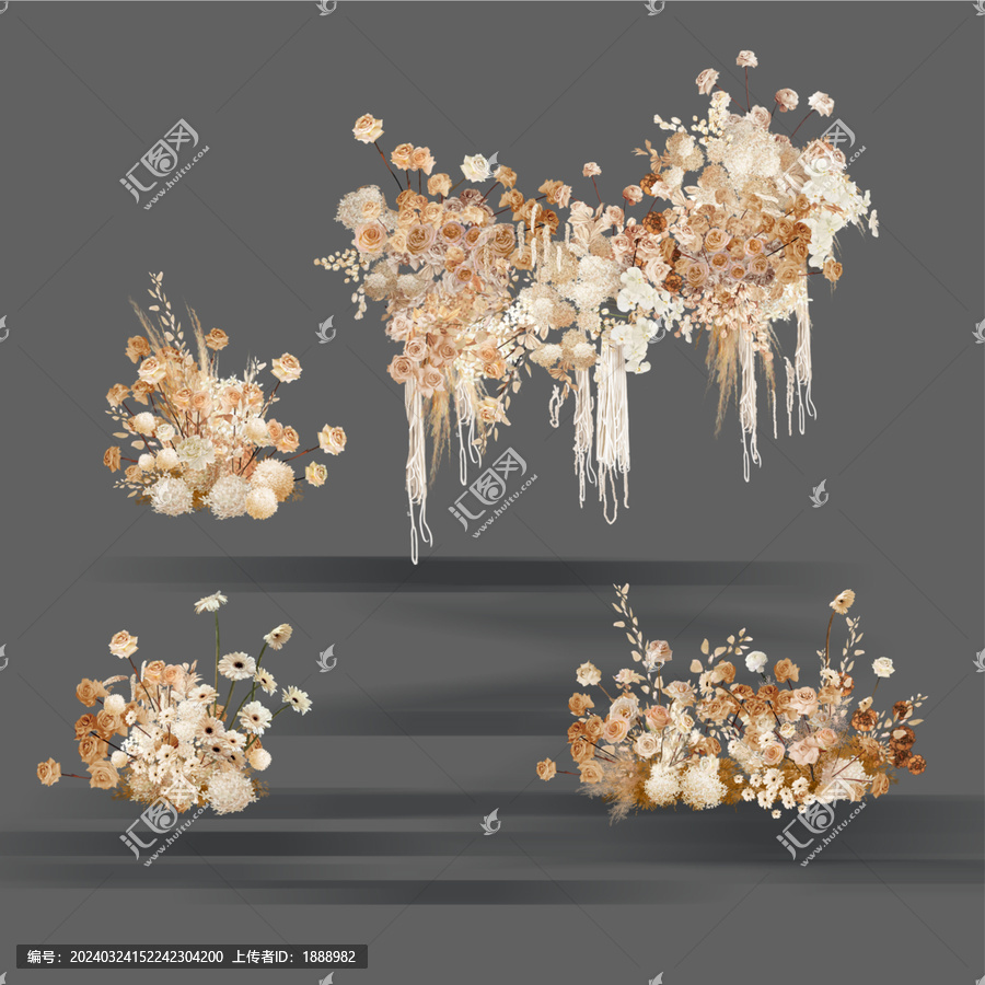 復(fù)古手繪花