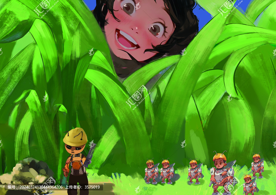 童年趣事插畫